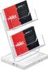 NIUBEE Acrylic Business Card Holder, 2 Tier Clear Stand for Office Exhibition, 130 Cards Capacity