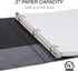 Samsill Economy 0.5 Inch 3 Ring Binder, Customizable Clear View, Black, 12 Pack, Made in USA