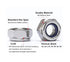 cSeao 60pcs M6 x 1.0mm Nylon Inserted Self Locking Nut, 304 Stainless Steel, Silver Tone