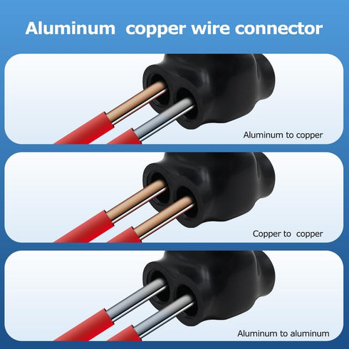 3-Pack 4-14AWG 2 MAKERELE Insulated Inline Splice/Multi Tap Connectors, Port Pre-Filled Oxide Inhibitor Connectors