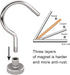 Magnetic Hooks, 23.5LBS Heavy Duty Neodymium Rare Earth Magnet Hooks for Fridge, Keys, BBQ, Pack of 10, Silver