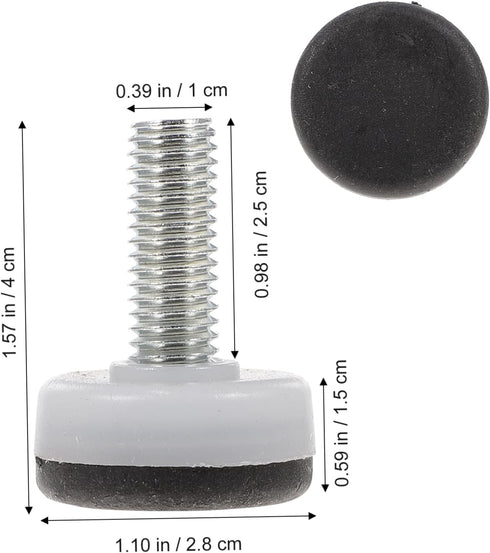30 Set M10 ARTIBETTER Heavy Duty Furniture Leveling Leg Pcs Thread for Tv Stands Cabinets Tables Easy to Use Levelers