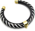 3" Crescent Pendant | Acrylic Focal Pendant | Light Brown with White Slashed Crescent, Black with White Slashed