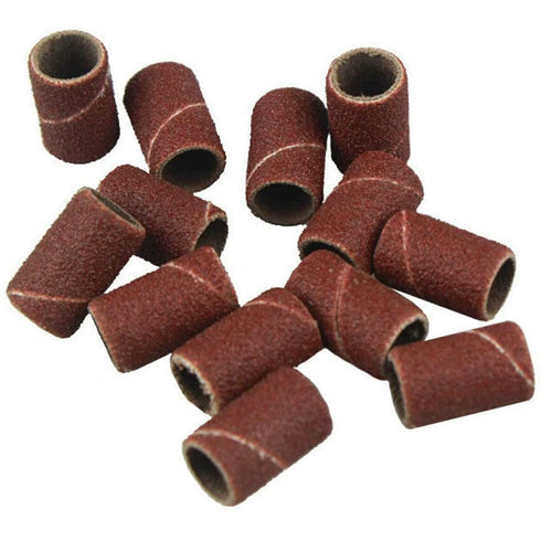 100 Pieces Sanding Bands Sleeves Drum Sander Set, 180 Grit Sanding Drum Kit with 2 Mandrels