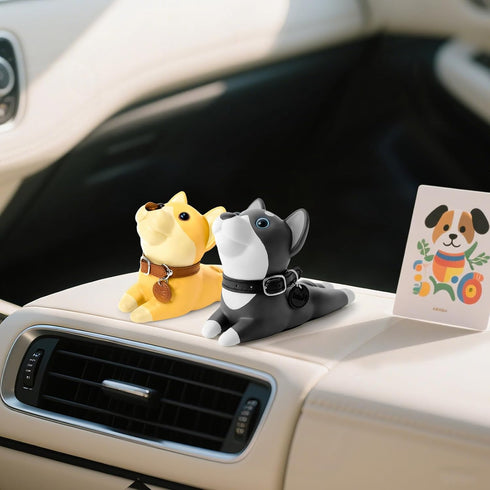DomeStar Shiba Inu Cute Dog Door Stopper, Decorative Animal Doorstop Wedge, Yellow