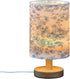RMDQT Bulb Flower Lamp Blue Floor Lamp Bedside Table Lamp for Bedroom - Push Button Switch USB Wiring Port, Wooden Base