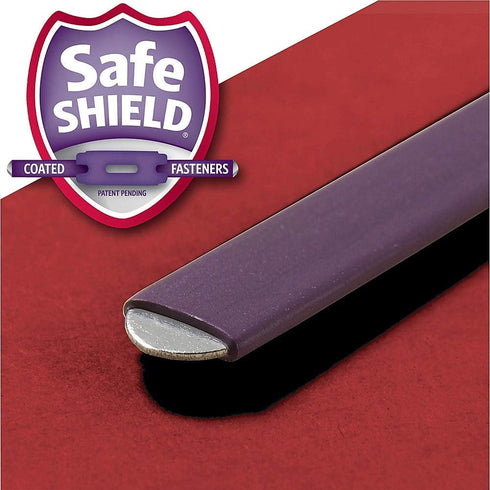 Smead Pressboard Classification File Folder - 1 Divider, 2" Expansion, Letter Size, Bright Red, 10 per Box (13731)