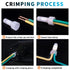 200 Pcs Closed End Crimp Connectors, 12-10 AWG Gauge Wire End Caps Protective Nylon Wire Crimps