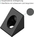 JiGiU 10PCS Triangle Angle Sharp Corner Bracket, Black Connector for 6mm Slot Aluminum Extrusion Profile