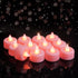 Raycare Pink Battery Operated Tea Lights, 24 Pack Long Lasting Fake Candles,