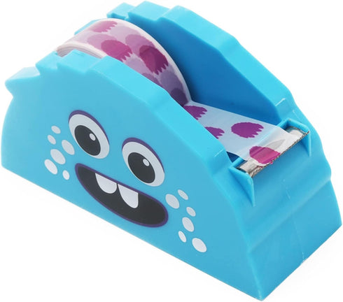 Cute Little Demon Desktop Office Tape Dispenser Non-Skid Base - Home Office Supplies Fun Desk Accessories Office Tape Dispensers, Blue by AMOGATO