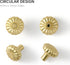 Yanxia 6 Pack Elegant Golden Bloom Brushed Brass Cabinet Knobs, 1-1/4 Inches Diameter for Kitchen