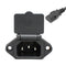 QTEATAK 2 Pcs AC 250V 10A IEC 320 C14 Panel Mount Plug Adapter Power Connector Socket with Spring Cover