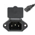 QTEATAK 2 Pcs AC 250V 10A IEC 320 C14 Panel Mount Plug Adapter Power Connector Socket with Spring Cover