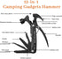 Unique Gifts for Fathers Day Men from Daughter Son Kids, All in One Multitool Hammer Survival Kit for Dad