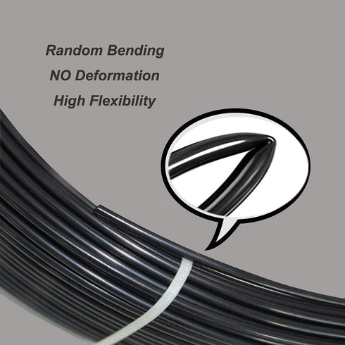 50 FT Pneumatic Air Line, 1/4 OD Nylon Tubing, 1/4 Inch Air Brake Tubing for Fluid Transfer