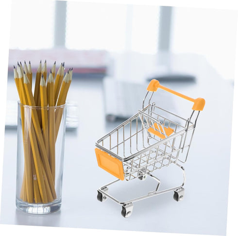 Compact Rolling Mini Shopping Cart - Versatile Office Organizer