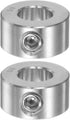 HARFINGTON 2pcs Shaft Collar 3/8" Bore, 304 Stainless Steel Set Screw Shaft Collars for Machine Tools