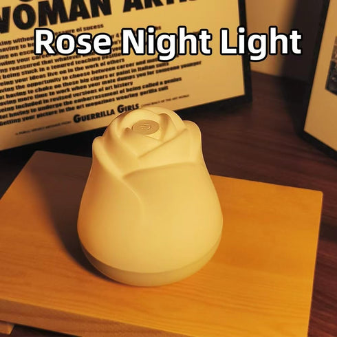 3 Dimmable (1 Pack) Rose Night Light, Brightness Touch Control LED Bedside Lamp, Portable Table Lamp Gift for Men Women