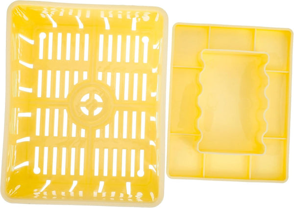 Lurrose Homemade Tofu Mold Press Kit with Food-grade Plastic Box and Removable