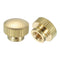 uxcell Knurled Thumb Nuts, 2Pcs M5 x D12mm x H9mm Brass High Head Blind Hole Round Knobs