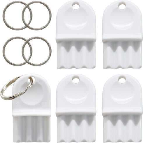 Seimneire 5 Pack Universal Dispenser Key, Plastic Waffle Toilet Dispenser Key for Toilet Paper and Paper Towel
