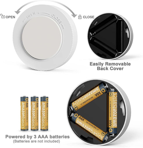 Closet Counter -5Pack Tap Light Push Lights, Under Cabinet Lights Touch Lights Push Button Light Battery Operated Puck