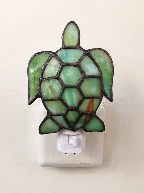 Colorful Glass Turtle Night Lamp for Bedroom - DUONAYU