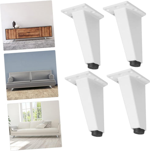 4pcs Uonlytech Cabinet Feet for Bathroom Furniture Support Height Sturdy Legs for Sofa Cabinet and Tv Stands Easy