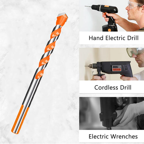 Masonry Bit Cement Drill Bits for Concrete, Professional Carbide Tipped Hammer Drill Bits, 10 Pcs Orange