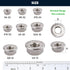 5/16-18 Serrated Flange Hex Nuts - 50 Pack, 304 Stainless Steel 18/8 Flange Nuts