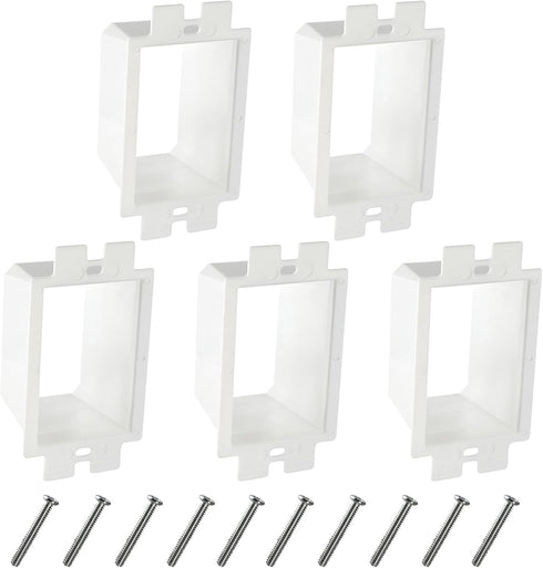 5PCS BE1-2 Electrical Outlet Box Extenders, 1 Gang Electric Box Extender with 10PCS Screws