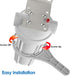 SimPure Whole House Water Filter Housing, Inline Water Filter for Home, 10 Inch Sediment Filter with Heavy Duty Steel