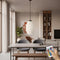 YEHUARIS Pendant Light with Remote Control, 9-Inch Modern Drum Light Fixture, RGB