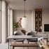 YEHUARIS Pendant Light with Remote Control, 9-Inch Modern Drum Light Fixture, RGB