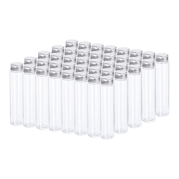 PATIKIL 40Pcs 110ml Plastic Test Tubes with Screw Caps, 155x33mm Tubes for Scientific Experiments and Party Decoration
