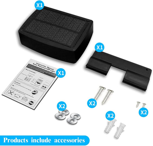 OOSSXX Solar Power Deck LED Light Clip-On Security Sign Spotlight (Max 14 Hours Working, Large Capacity Battery)