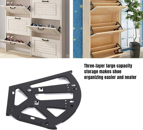 3 Shoe Cabinet Hinge Layers Shoe Cabinet Flip Frame Shoe Rack Hinges Flip Drawer Hinge Hardware Parts for Shoe Cabinet