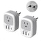 2 Pack European Travel Plug Adapter, TESSAN US to Europe Plug Adapter