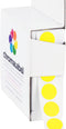 ChromaLabel 1/2 Inch Circle Sticker Labels, Yellow - 1000 Color Coding Labels per Dispenser Box, Easy to Write On