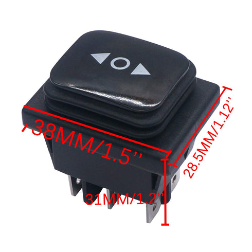 TWTADE Momentary Polarity Reverse Switch - Waterproof DC 12V 10A Control Motor for Hoist, Crane, 6 Pin Rocker Toggle