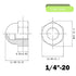 sotoolstop 1/4-20" 18-8(304), 50Pcs-Pack Acorn Cap Nuts, Acorn Nut Stainless Steel