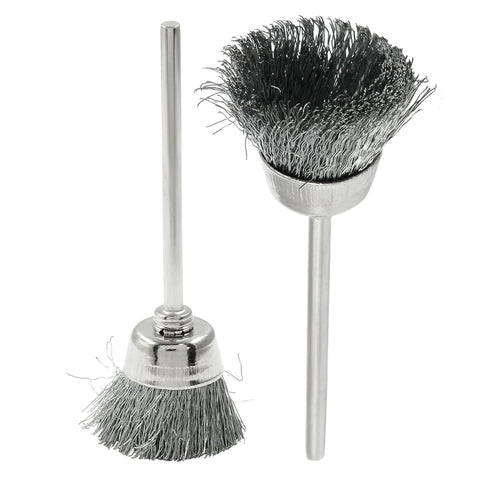 20Pcs Wire Wheel Brushes Cup-shape Steel Wire Brushes with 3/32" Shank for Rotary Tools