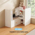 Expandable Wood Desktop Bookshelf, Freestyle Adjustable Display Desk Shelf for Office & Home Storage (White)