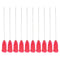PATIKIL 25Ga x 2 Inch Dispensing Needle Tips, 100Pcs Blunt Tips with Luer Lock for Glue Oil Applicator, Rose Red