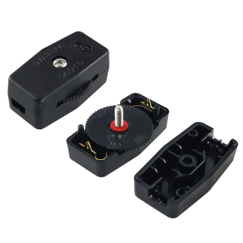 2PCS Inline Rotary Cord Switch Replacement - Gear Rotary Switch Direct Plug-in Light Wire Switch for 18/2 SPT-2 Lamp