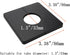 2 Pcs Wall Split Flange, ABS Square Self-Adhesive Escutcheon Plate for 1.3"/33mm Diameter Pipe
