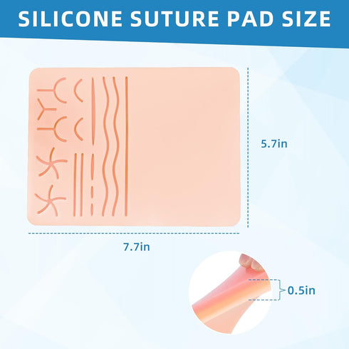 Set, 16 Multi-Functional DIY Suture Pad Dual-Purpose Suture Practice Pad Realistic Three-Layer Silicone Skin Featuring