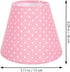 6.29 Inch Totority Polka Dot Cloth Lampshade Round Small Lamp Cover Soft Light Diffuser for Bedside Floor Wall Lamps