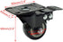 4Pcs 1.5 Inch Swivel Caster Wheels, Rubber Base with Brake & Top Plate & Bearing Heavy Duty, Loading 50kg/110lbs Black Rubber